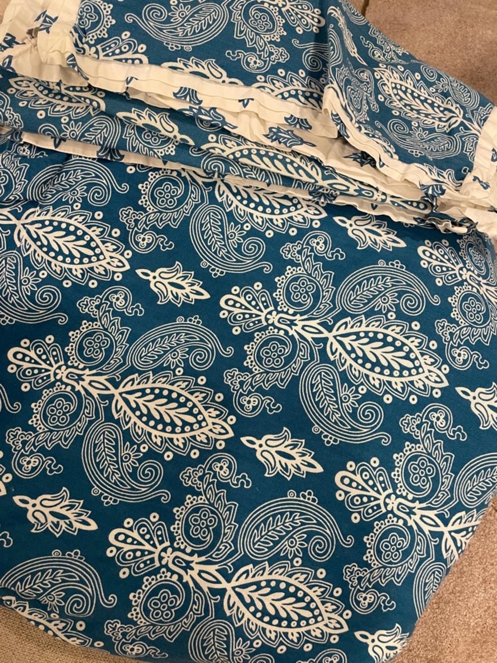 Teal Paisley Duvet Cover - Home Bedding